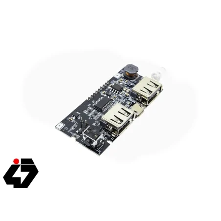 ماژول ساخت پاوربانک دارای نمایشگر و دو خروجی USB