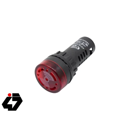 چراغ سیگنال بازردار AC220V قرمز گرد مدل AD16-22SM