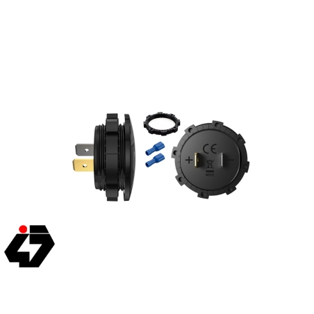 ولتمتر روپنلی DC آبی گرد