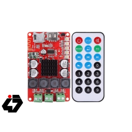 ماژول آمپلی فایر 2X50W بلوتوث دار HW-645 با قابلیت پخش آهنگ از USB و TF-Card به همراه ریموت کنترل