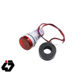 ولتمتر و آمپرمتر چراغ سیگنالی AC500V-100A قرمز گرد مدل AD16-22FVA