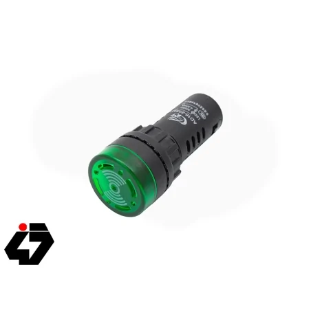 چراغ سیگنال بازردار AC220V سبز گرد مدل AD16-22SM