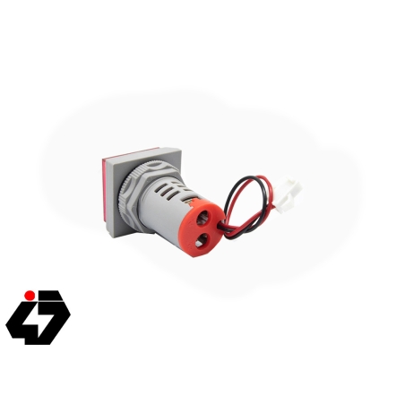 ولتمتر، آمپرمتر و فرکانس متر چراغ سیگنالی  قرمز مربعی مدل AD16-22VAHZS