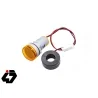 ولتمتر و آمپرمتر چراغ سیگنالی AC500V-100A زرد گرد مدل AD16-22FVA