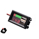 ماژول نمایشگر سطح شارژ باترى اسیدی روپنلی 12V دارای 2 خروجی USB