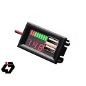 ماژول نمایشگر سطح شارژ باترى اسیدی روپنلی 12V دارای 2 خروجی USB