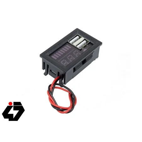 ماژول نمایشگر سطح شارژ باترى اسیدی روپنلی 12V دارای 2 خروجی USB