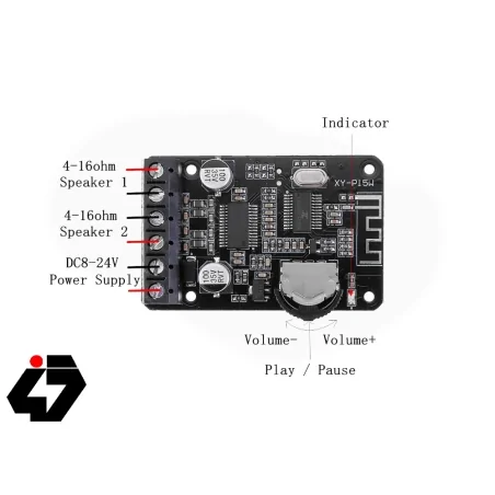 ماژول صوتی بلوتوث دار 20-10 وات مدل XY-P15W