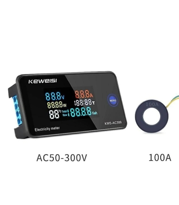 پاورمتر تک فاز 100A با نمایشگر رنگی مدل KWS-AC300