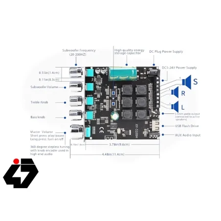 آمپلی فایر بلوتوث دار XY-S100H