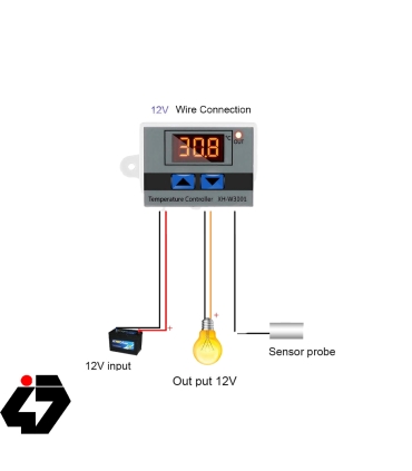 ترموستات 12V XH-W3001