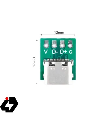 برد تبدیل برک یو اس بی اوت Type-C مادگی