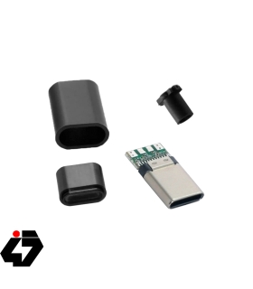 کانکتور USB Type-C نری (Plug) به همراه کاور