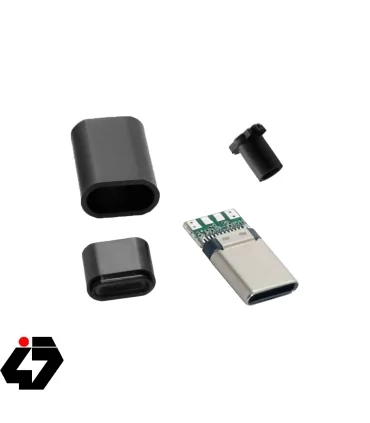 کانکتور USB Type-C نری (Plug) به همراه کاور