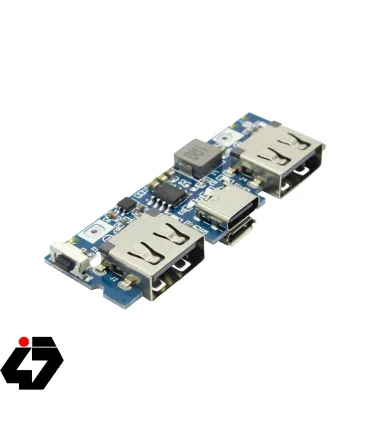 ماژول ساخت پاوربانک Fast Charge دارای Type-C و دو خروجی USB مدل LX-LBU2C