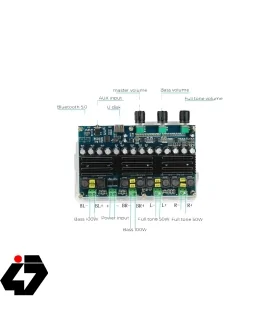 قیمت ماژول آمپلی فایر بلوتوثی 2x50W و ساب ووفر 2X100W وات استریو مدل XH-A310