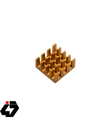 قیمت هیت سینک مخصوص پردازنده و تراشه های SMD رنگ طلایی سایز 14x14x7mm