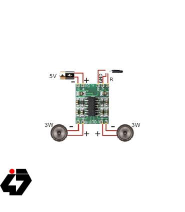 ماژول آمپلی فایر2x3W با تراشه PAM8403