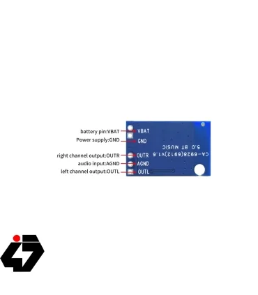 ماژول گیرنده بلوتوث صوتی CA-6928 V1.6 ورژن 5