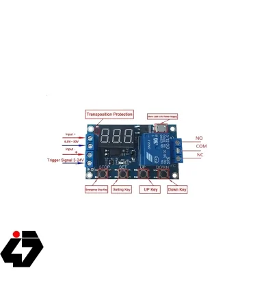 تایمر دیجیتال با رله مدلXY-J02 (5-30V)