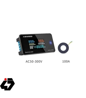 پاورمتر تک فاز 100A با نمایشگر رنگی مدل KWS-AC300