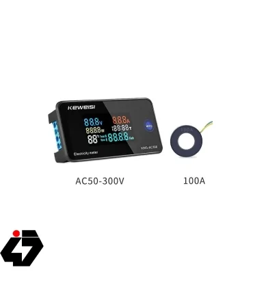 پاورمتر تک فاز 100A با نمایشگر رنگی مدل KWS-AC300
