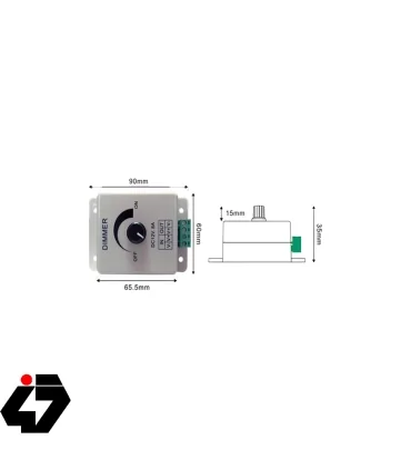 قیمت دیمر 8 آمپر 12-24 ولت DC