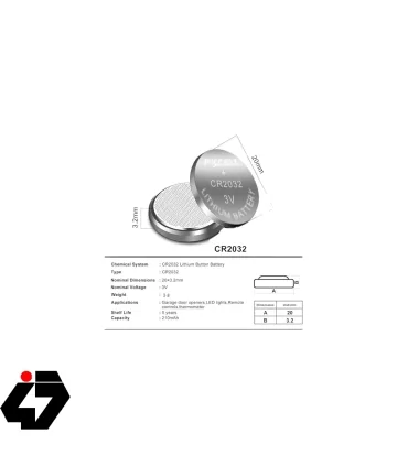 باتری سکه ای پیکسل CR 2032 بسته 5 عددی