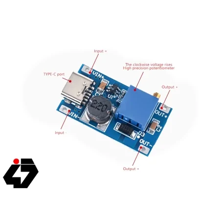 قیمت ماژول رگولاتور DC-DC افزاینده 2 آمپر با ورودی میکرو USB