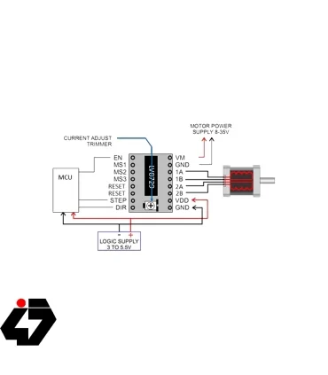 درایور استپر موتور LV8729 ویژه پرینتر سه بعدی مدل B