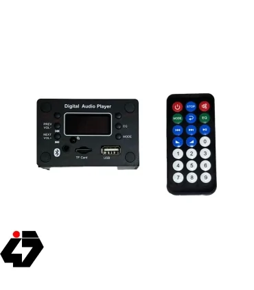 پخش کننده بلوتوثي 12V باکس دار مربعي با ريموت مدل P70 (016)