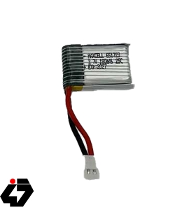 باتری کوادکوپتر و هلیکوپتر 3.7 ولت 180mAh سایز 651723