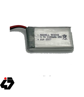 باتری کوادکوپتر و هلیکوپتر 3.7 ولت 1100mAh سایز 903048