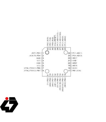 میکروکنترلر ATMEGA8A-AU