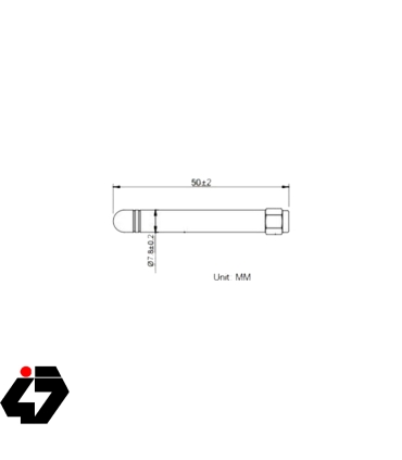 آنتن GSM/GPRS مشکی صاف 5CM