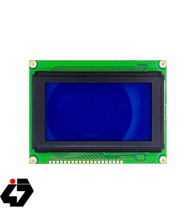 نمایشگر GLCD 64x128 گرافیکی بک لایت آبی با درایور KS108 فریم بزرگ