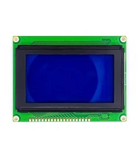 نمایشگر GLCD 64x128 گرافیکی بک لایت آبی با درایور KS108 فریم کوچک