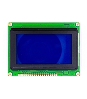 نمایشگر GLCD 64x128 گرافیکی بک لایت آبی با درایور KS108 فریم کوچک