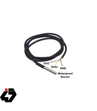قیمت سنسور دمای ضد آب با پوشش استیل ضد زنگ - دماسنج DS18b20