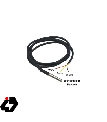 قیمت سنسور دمای ضد آب با پوشش استیل ضد زنگ - دماسنج DS18b20