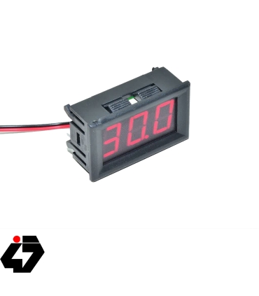 ولت متر پنلی بزرگ قابدار قرمزDC-0.56 (سه سیم)