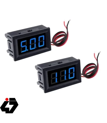 قیمت ولت متر DC (آبی) دو سیمه 0.56 اینچ پنلی قابدار ۵ تا ۳۰ ولت
