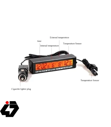 دماسنج و ساعت دیجیتال خودرو EC88