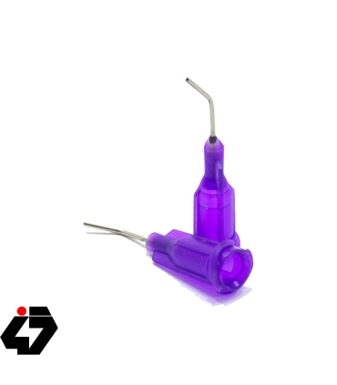 نازل (سوزن) 21G بنفش سرکج مخصوص سرنگ های قلع و خمیر فلاکس