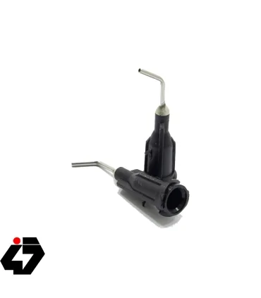 نازل سرنگ مشکی رنگ با گیج 16G سرکج مناسب خمیر فلاکس و قلع