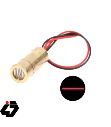 لیزر بزرگ برنجی قرمز 5mW-3V (خطی) قطر 9 میل