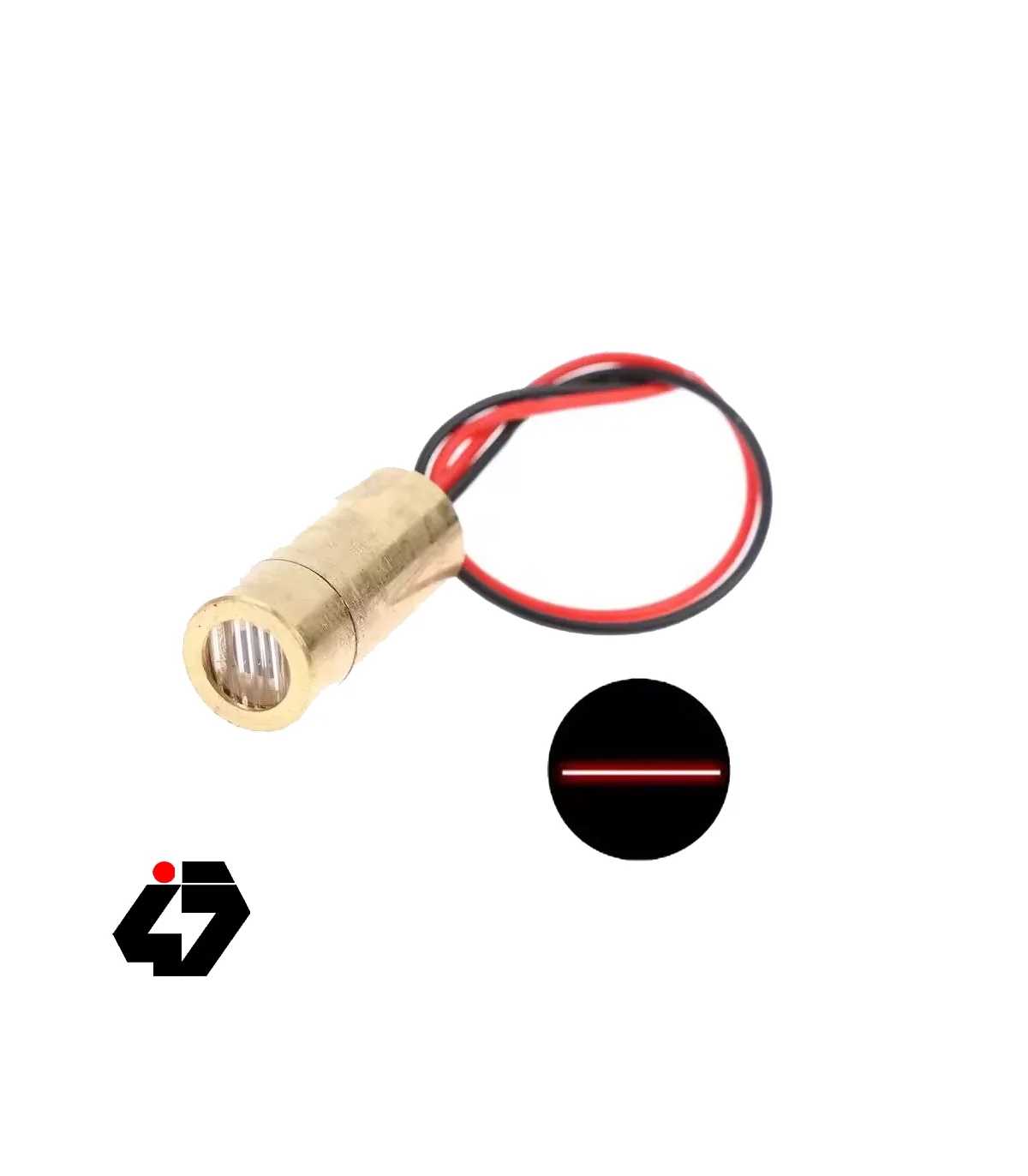 لیزر بزرگ برنجی قرمز 5mW-3V (خطی) قطر 9 میل