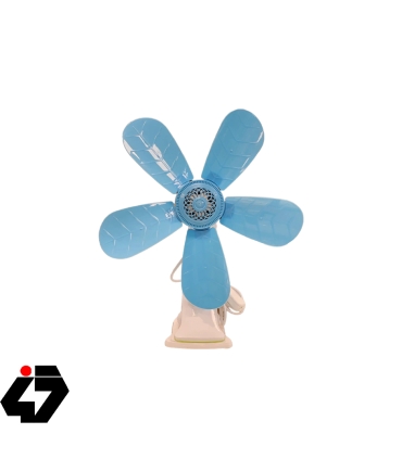 پنکه پنج پر برقی گیره ای و رومیزی دیپ کینگ/Deepking مدل DK-121 رنگ صورتی