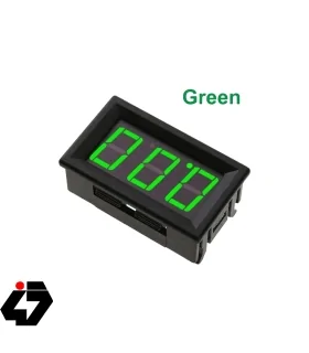 ولت متر پنلی بزرگ قابدار DC-0.56 سبز (سه سیم)