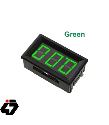 ولت متر پنلی بزرگ قابدار DC-0.56 سبز (سه سیم)